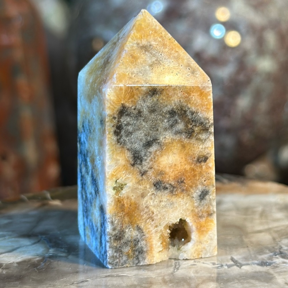 🔥SALE🔥 Sphalerite 4 Sided Crystal Point With Druzy!